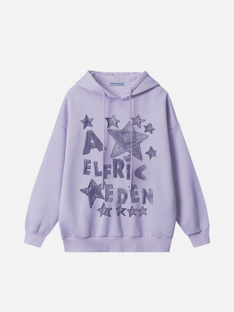 Aelfric Eden Graffiti Star Graphic Hoodie