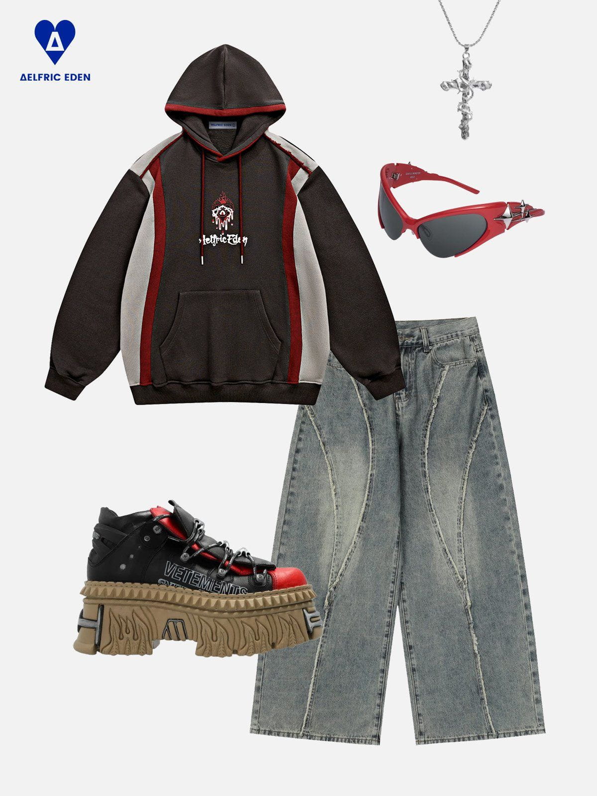 Aelfric Eden Color Blocking Hoodie - Image 3