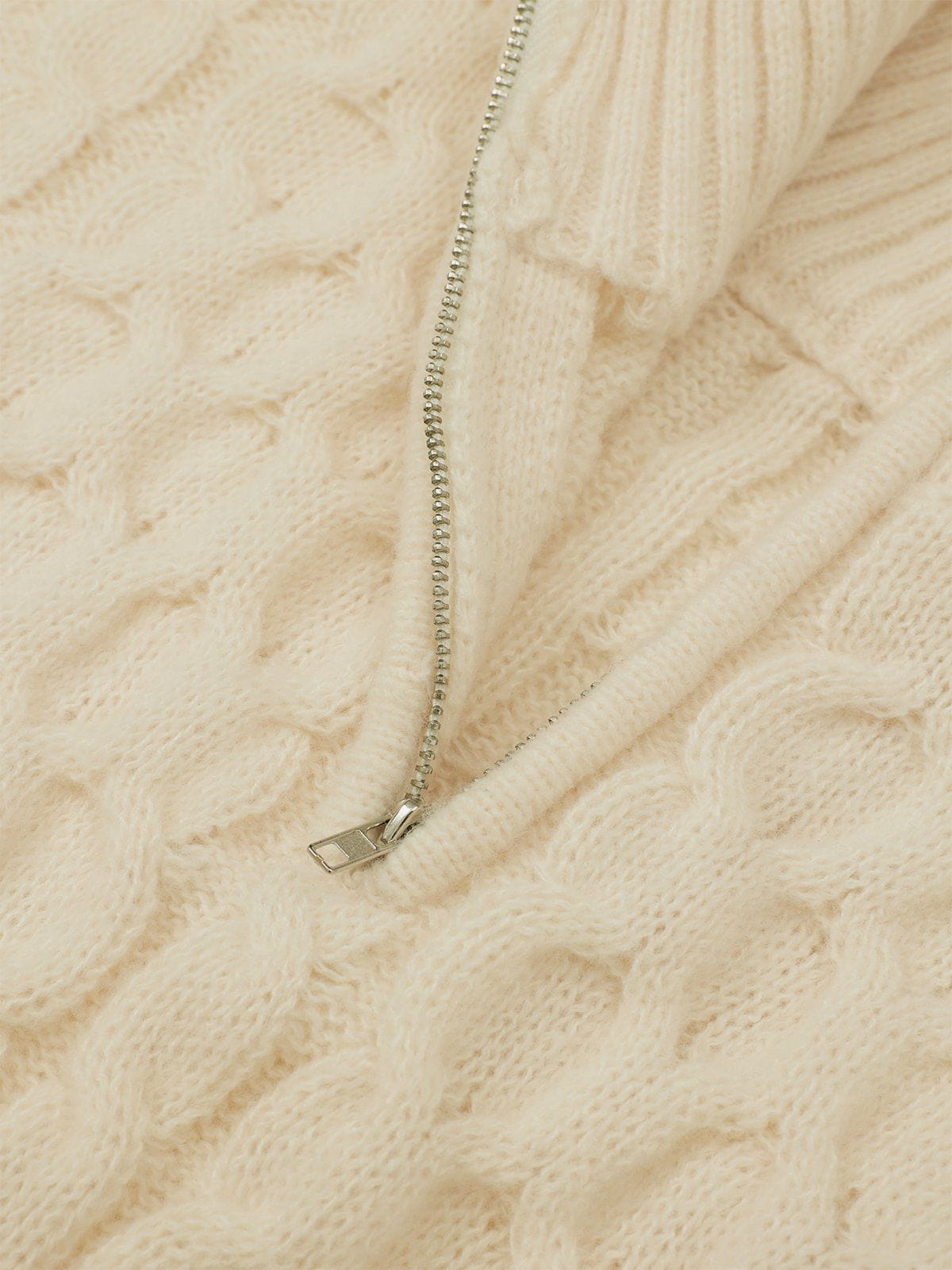 Aelfric Eden Retro 90s Half Zip Knit Sweater - Image 4