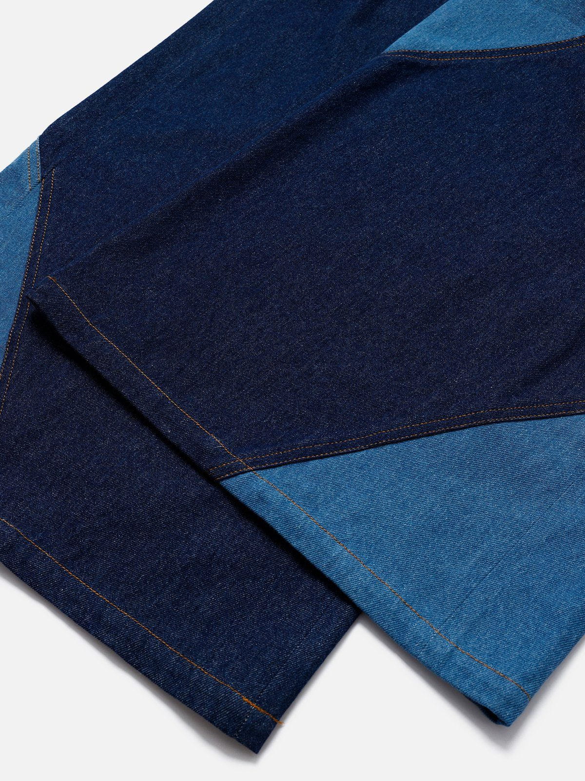 Aelfric Eden Color Block Patchwork Baaggy Jeans - Image 4