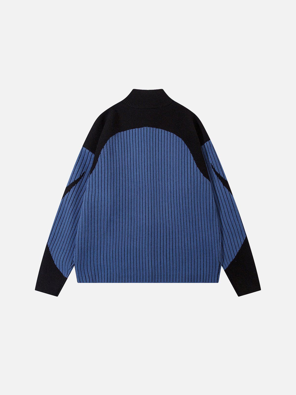 Aelfric Eden Color Blocking Stripe Turtleneck Cardigan - Image 3