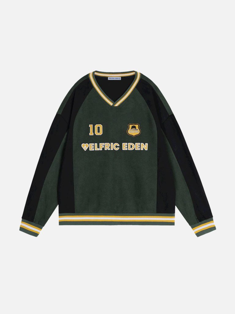 Aelfric Eden Color Blocking Suede Sweatshirt