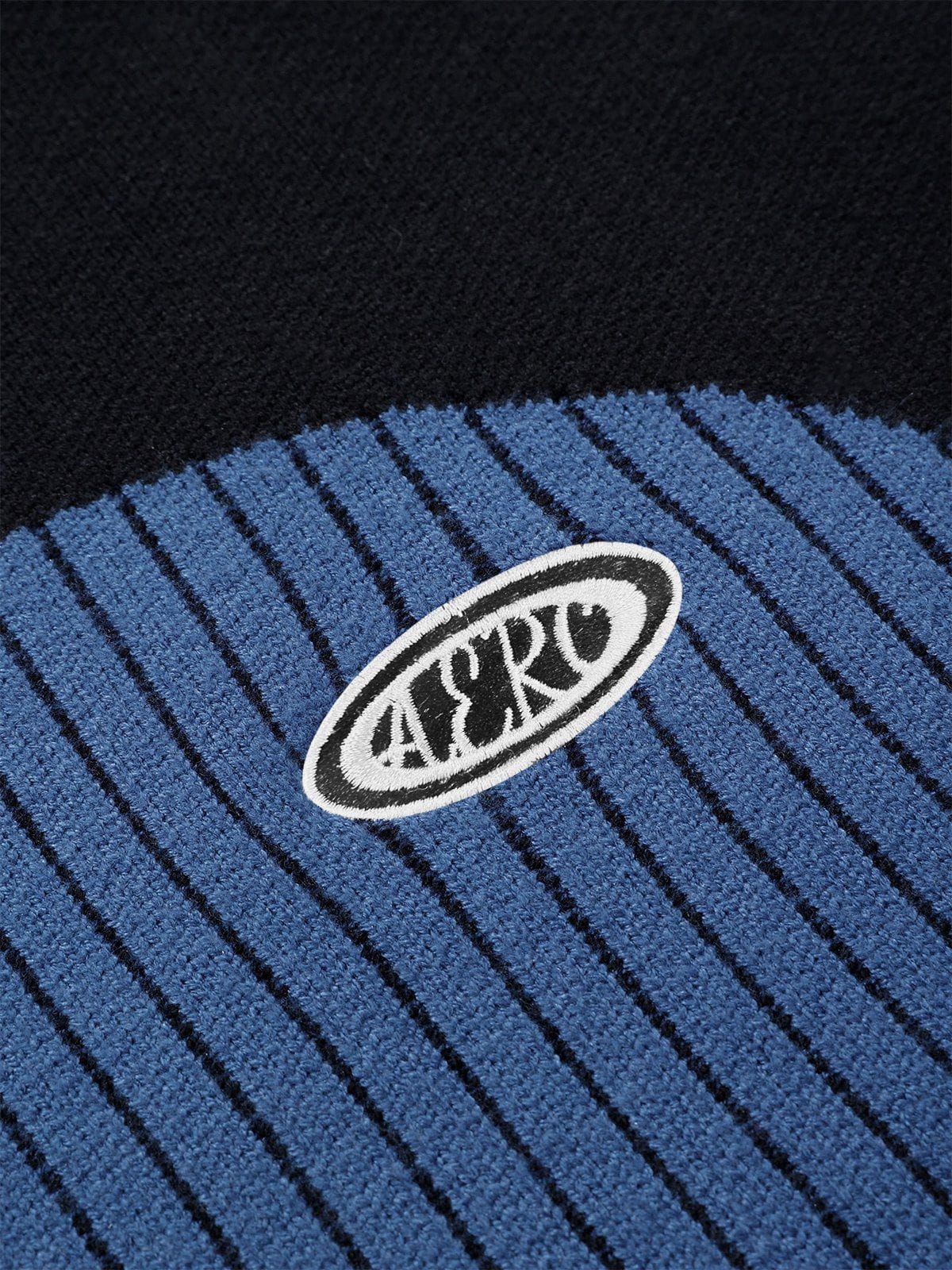 Aelfric Eden Color Blocking Stripe Turtleneck Cardigan - Image 4