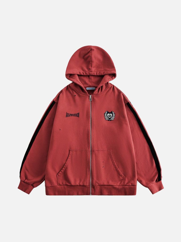 Aelfric Eden Embroidery Zip Up Hoodie