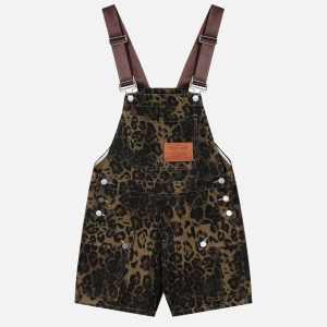 Aelfric Eden Leopard Overall Shorts