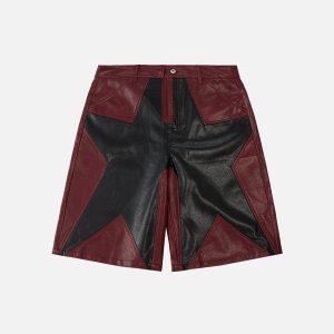 Aelfric Eden Star Faux Leather Shorts