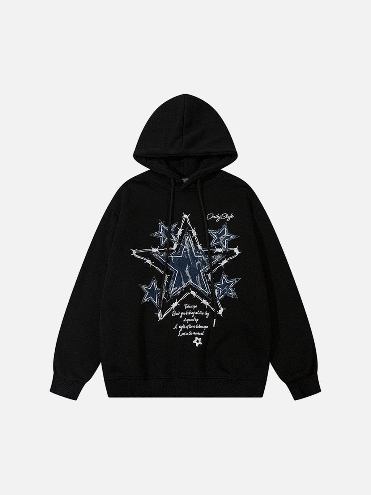 Aelfric Eden Star Applique Hoodie - Image 5