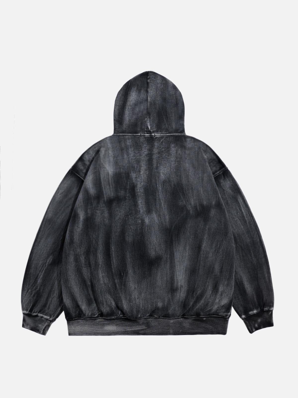 Aelfric Eden Embroidery Bat Spider Washed Pullover Hoodie - Image 11