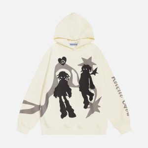 Aelfric Eden Cartoon Character Foam Graphic Hoodie