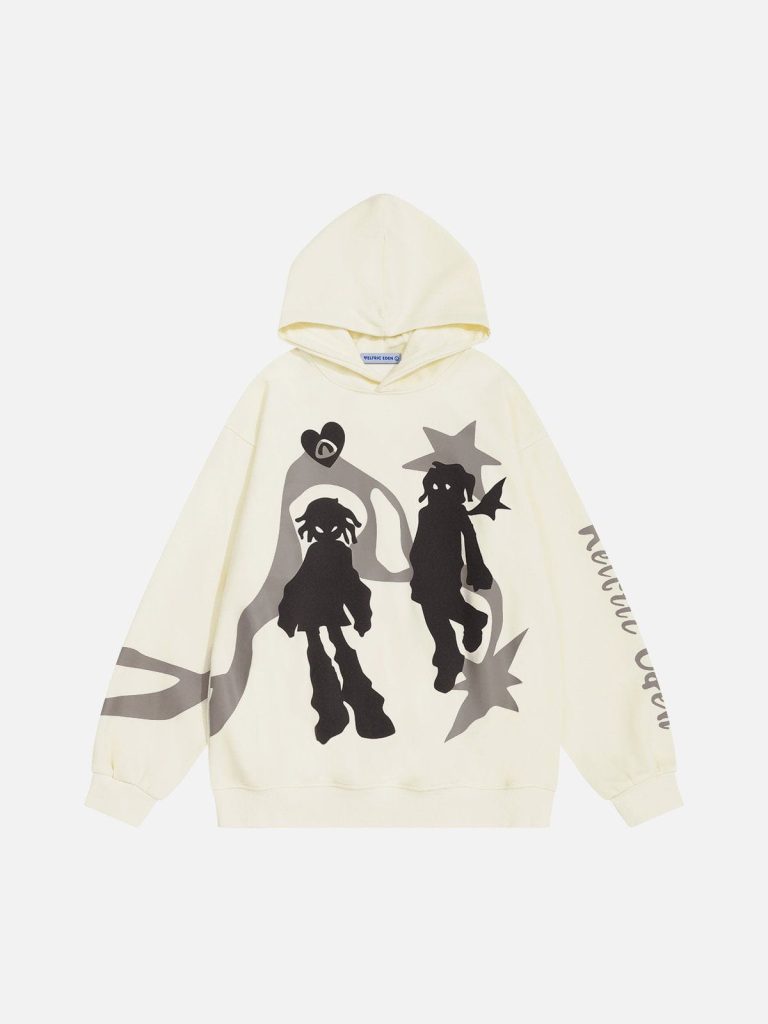 Aelfric Eden Cartoon Character Foam Graphic Hoodie