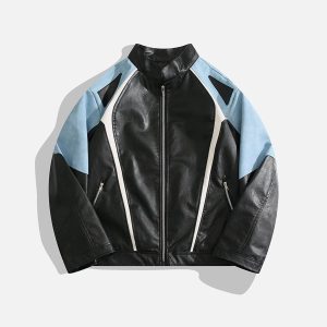 Aelfric Eden Faux Leather Moto Jacket