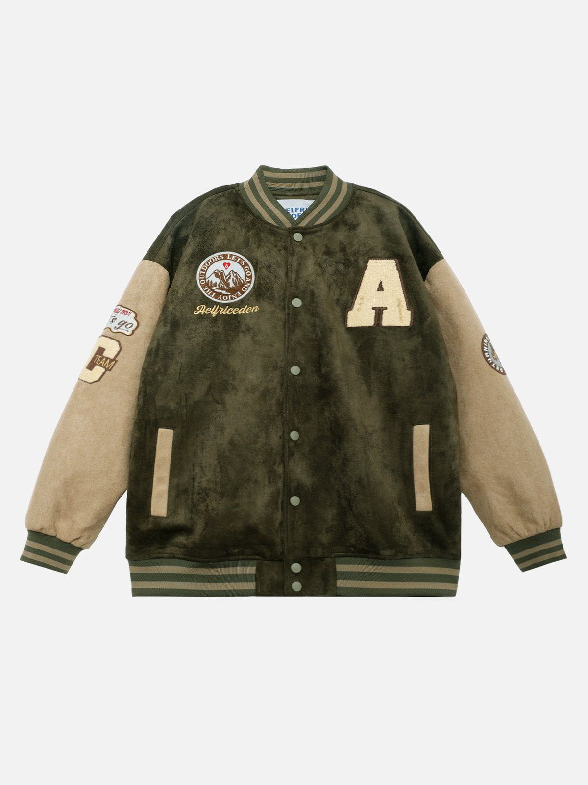 Aelfric Eden Suede Varsity Jacket - Image 2