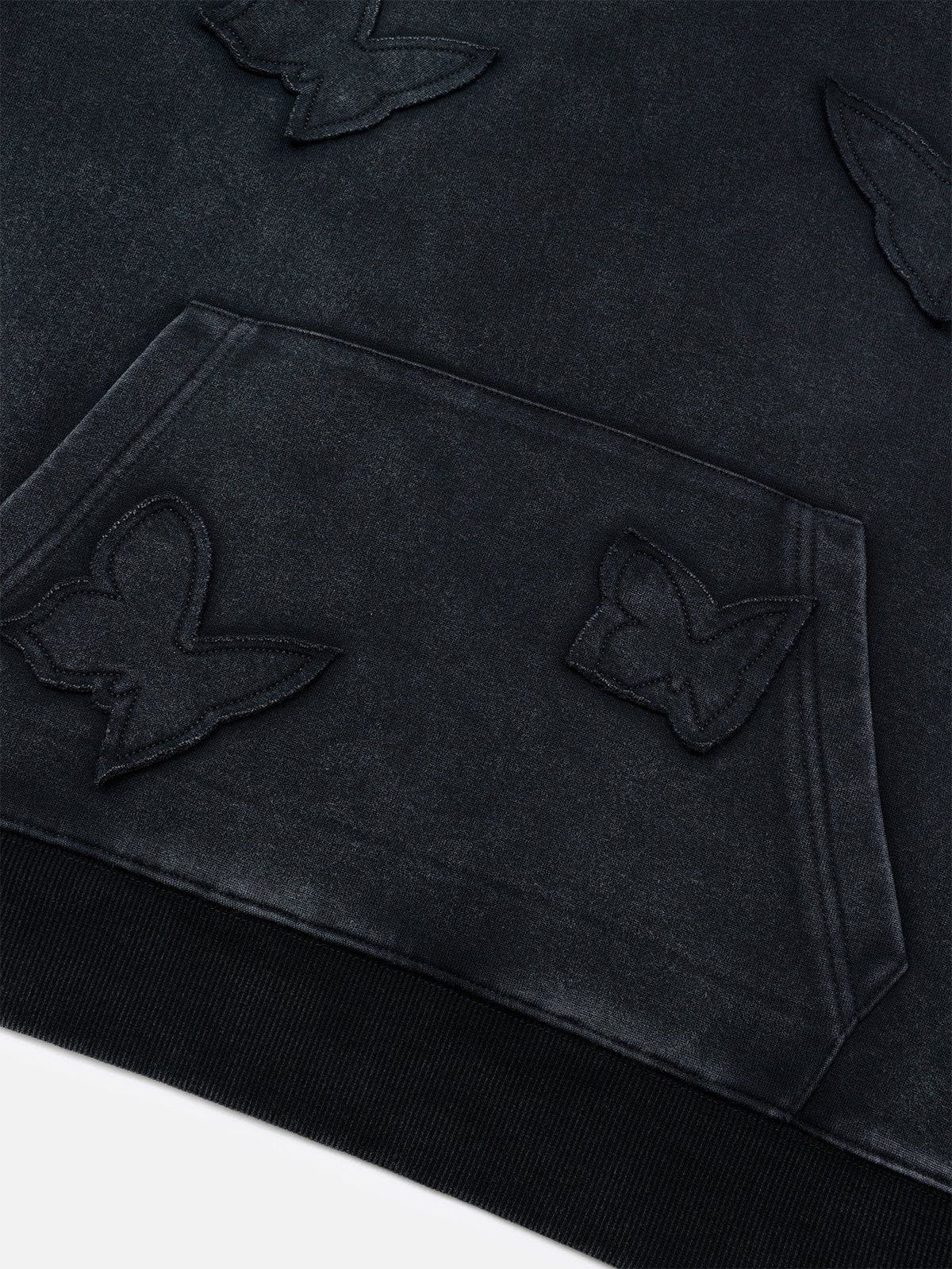 Aelfric Eden Butterfly Graphic Washed Pullover Hoodie - Image 5