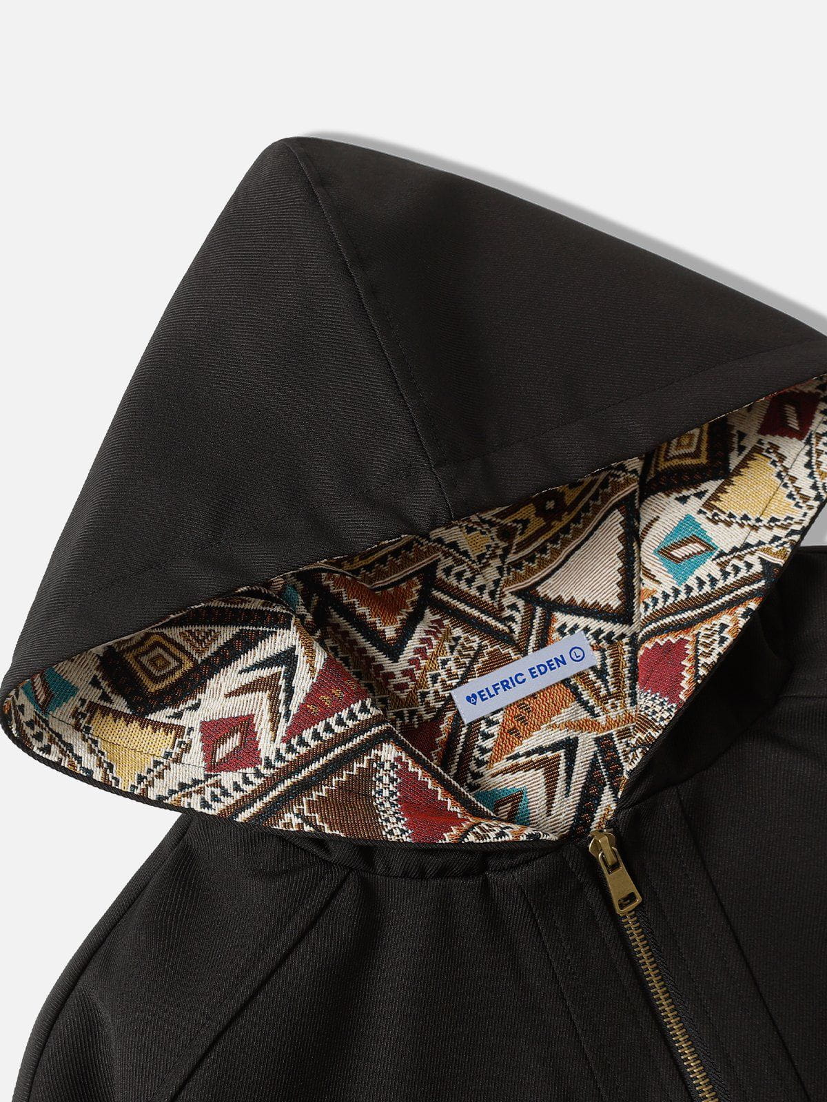 Aelfric Eden Fair Isle Patchwork Zip Up Hoodie - Image 4