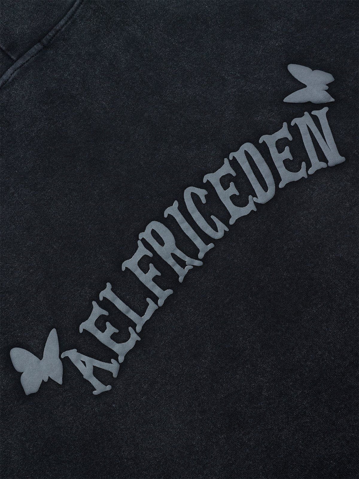 Aelfric Eden Butterfly Graphic Washed Pullover Hoodie - Image 4