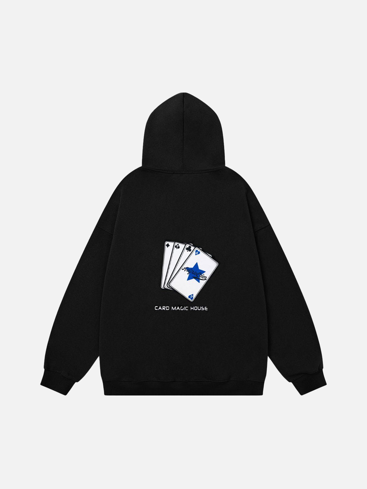 Aelfric Eden Star Playing Cards Graphic Pullover Hoodie