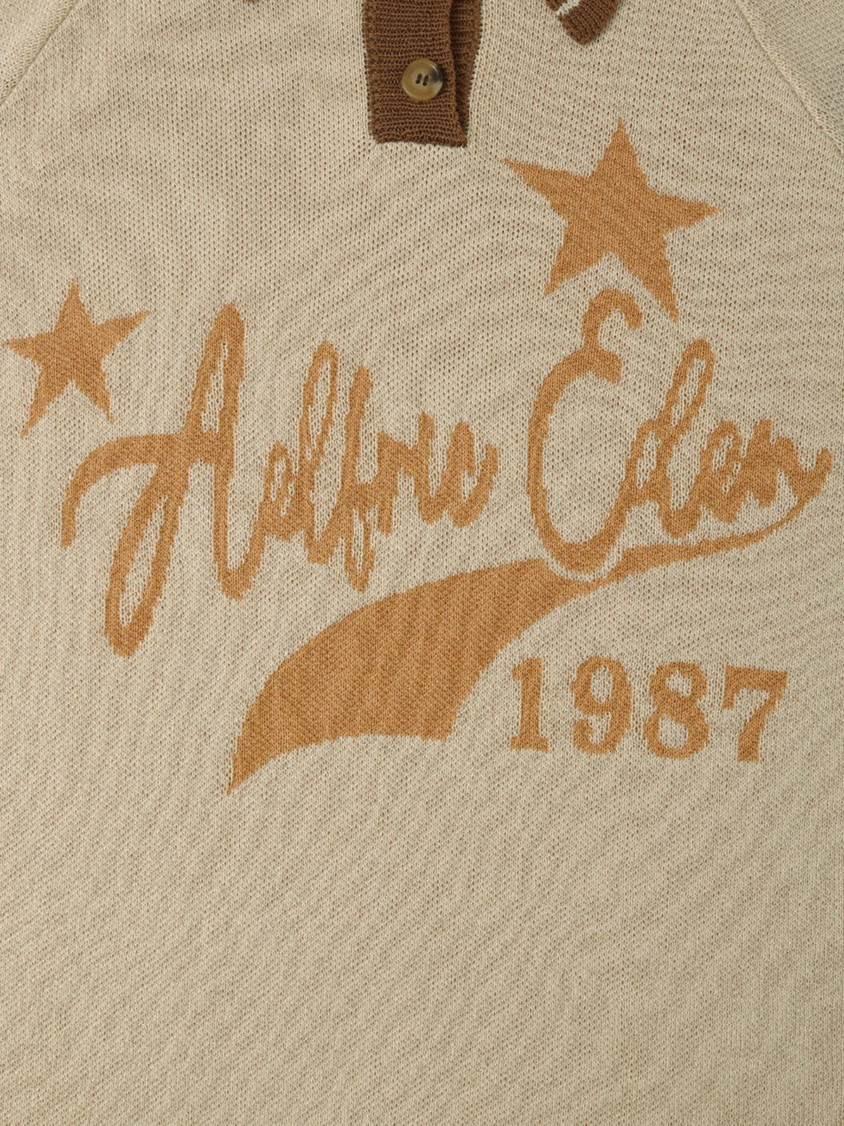 Aelfric Eden Vintage Knit Polo Tee - Image 4