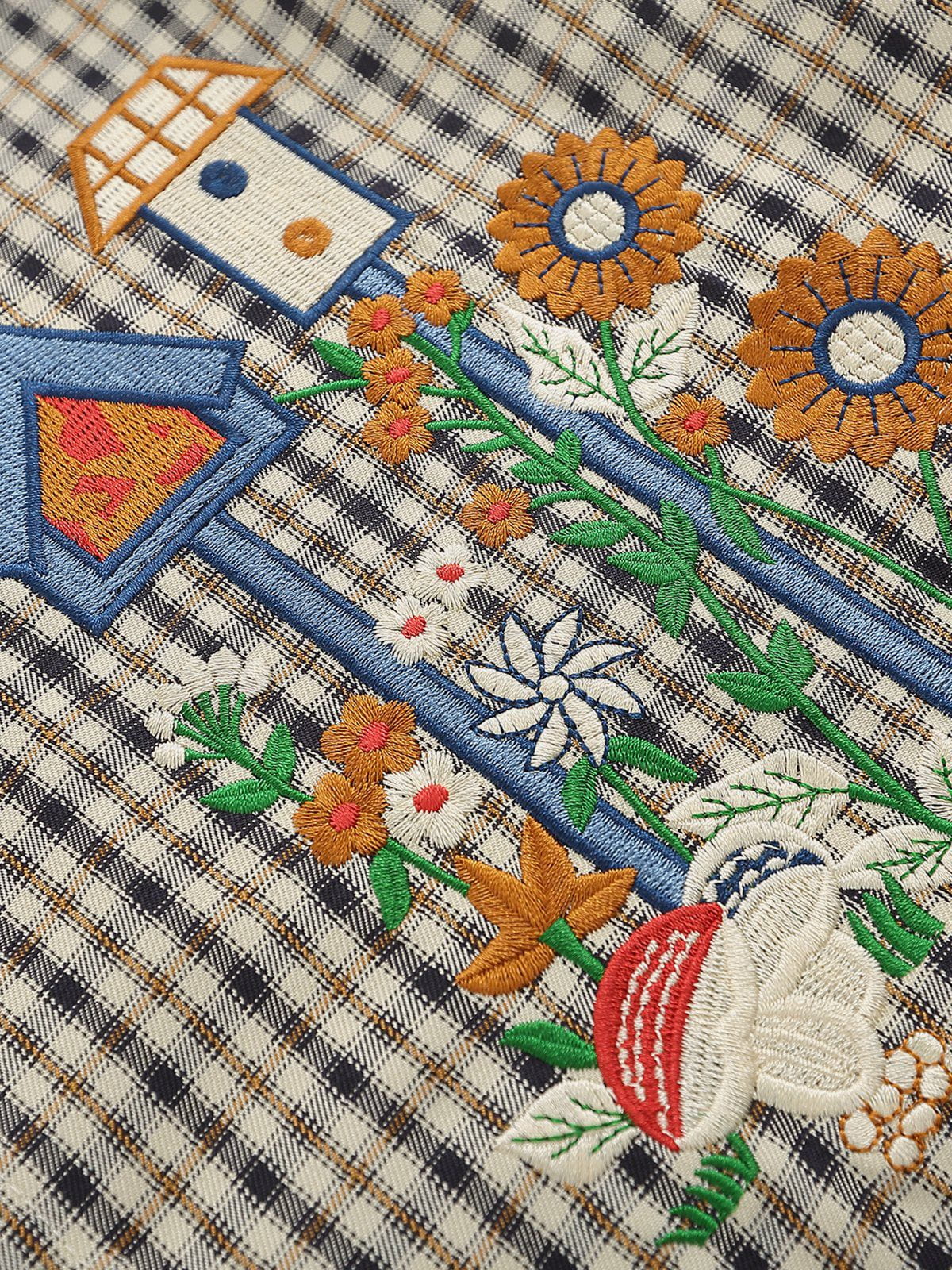 Aelfric Eden Plaid Embroidery Shirt - Image 12