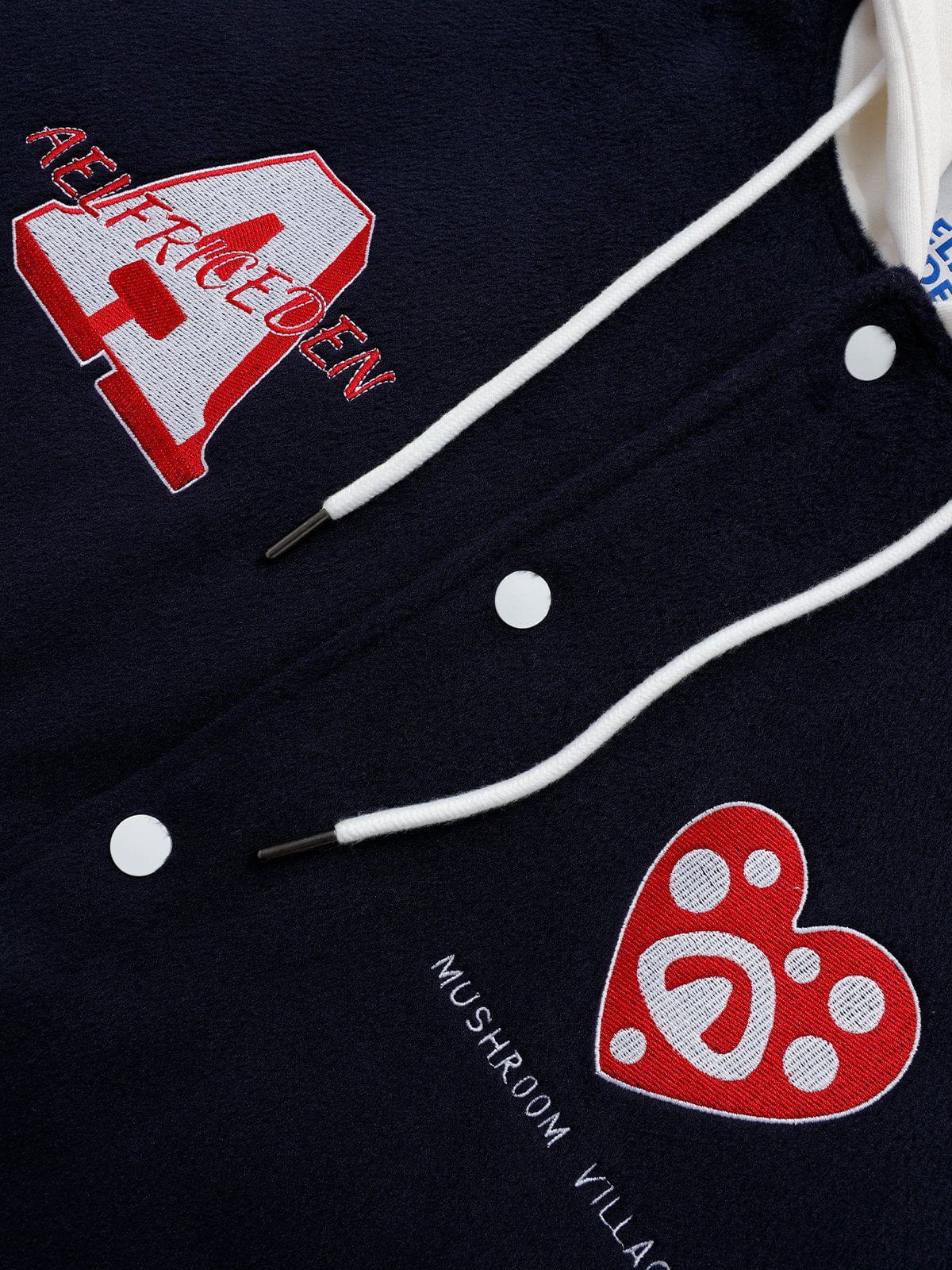 Aelfric Eden Color Block Hodded Varsity Jacket - Image 4