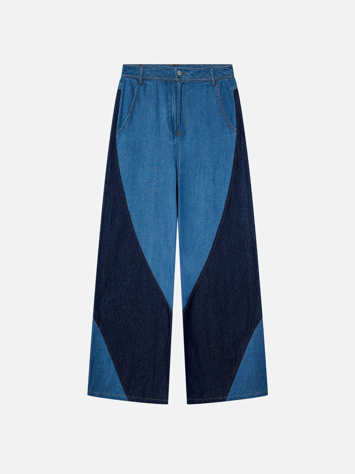 Aelfric Eden Color Block Patchwork Baaggy Jeans