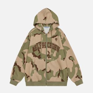 Aelfric Eden Camo Zip Up Hoodie