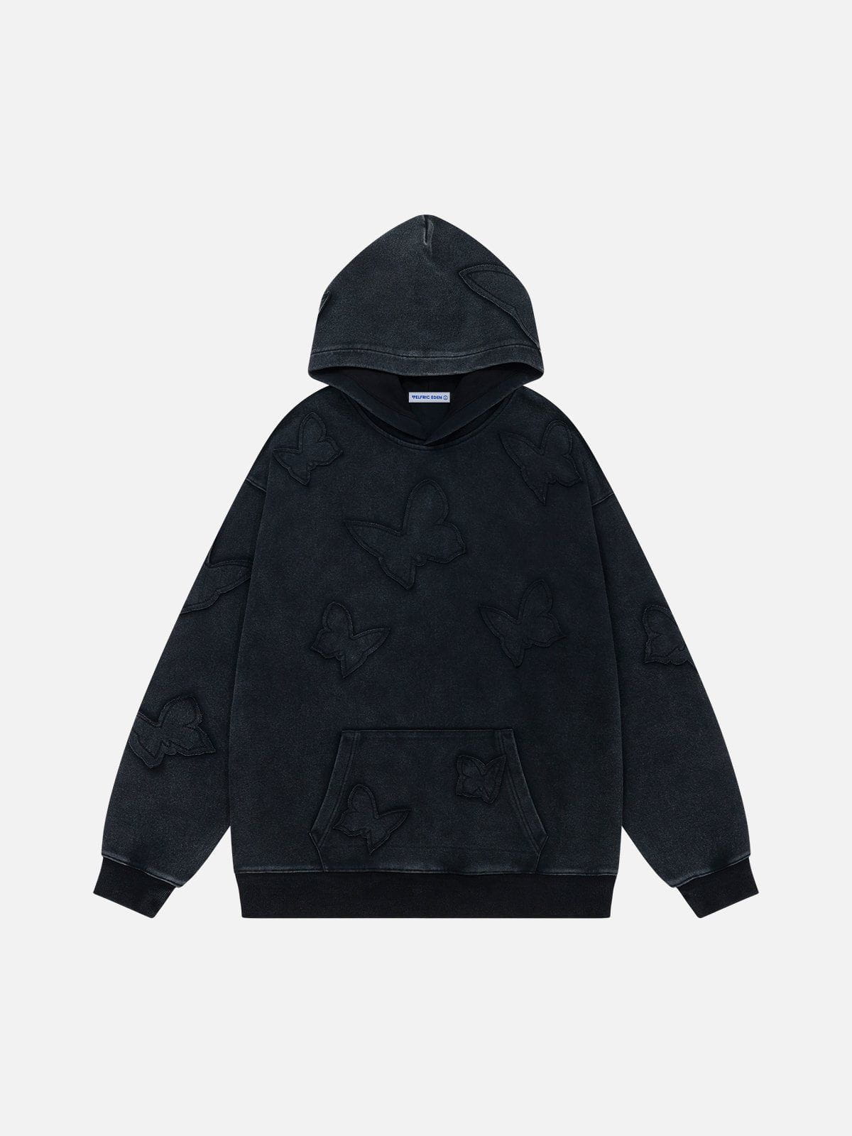 Aelfric Eden Butterfly Graphic Washed Pullover Hoodie