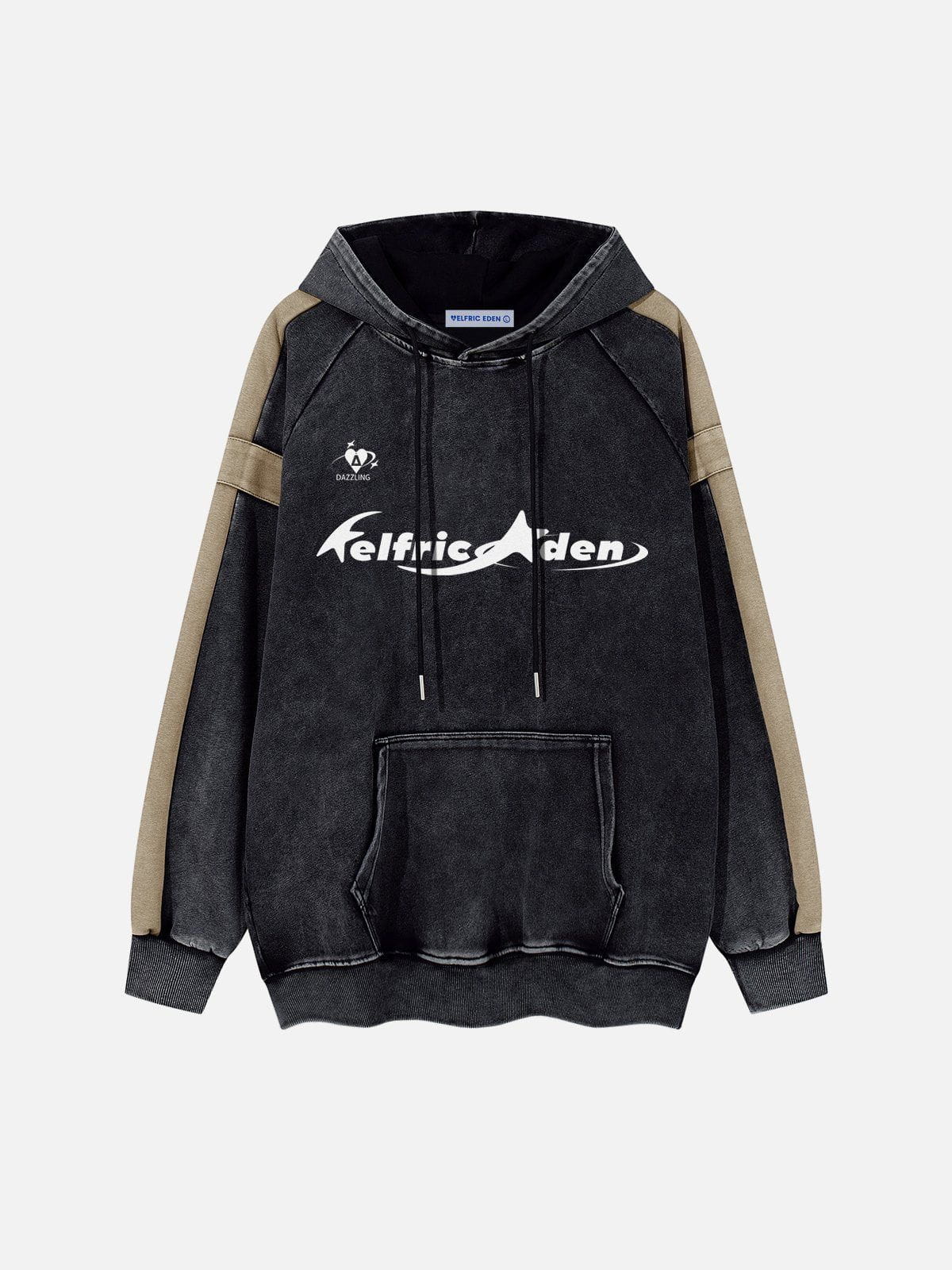 Aelfric Eden Color Blocking Washed Pullover Hoodie