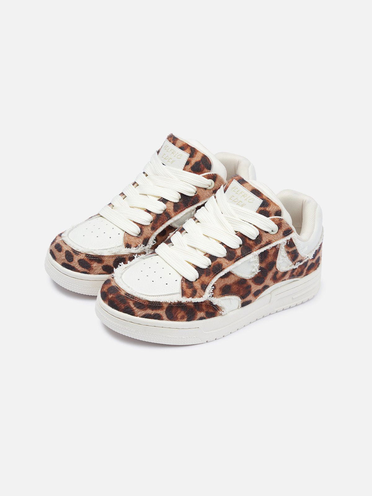 StarryClimb Leopard Patchwork Skate Shoes