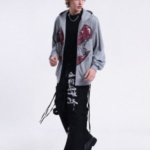 Aelfric Eden Flame Apple Graphic Zip Up Hoodie