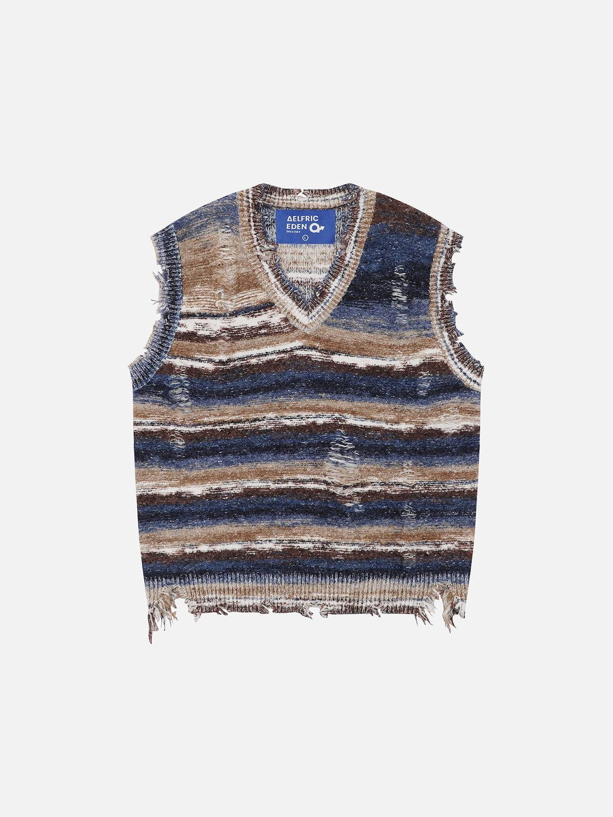 Aelfric Eden Distressed Stripe Sweater Vest - Image 2