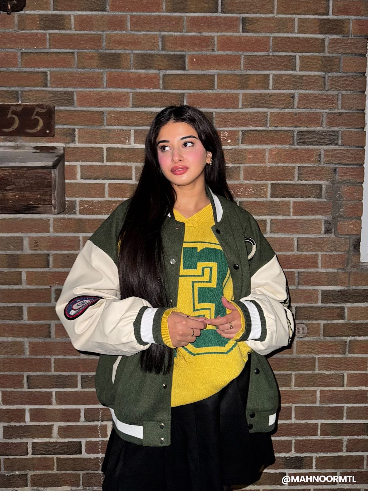 Aelfric Eden Towel Embroidery Badge Varsity Jacket - Image 2