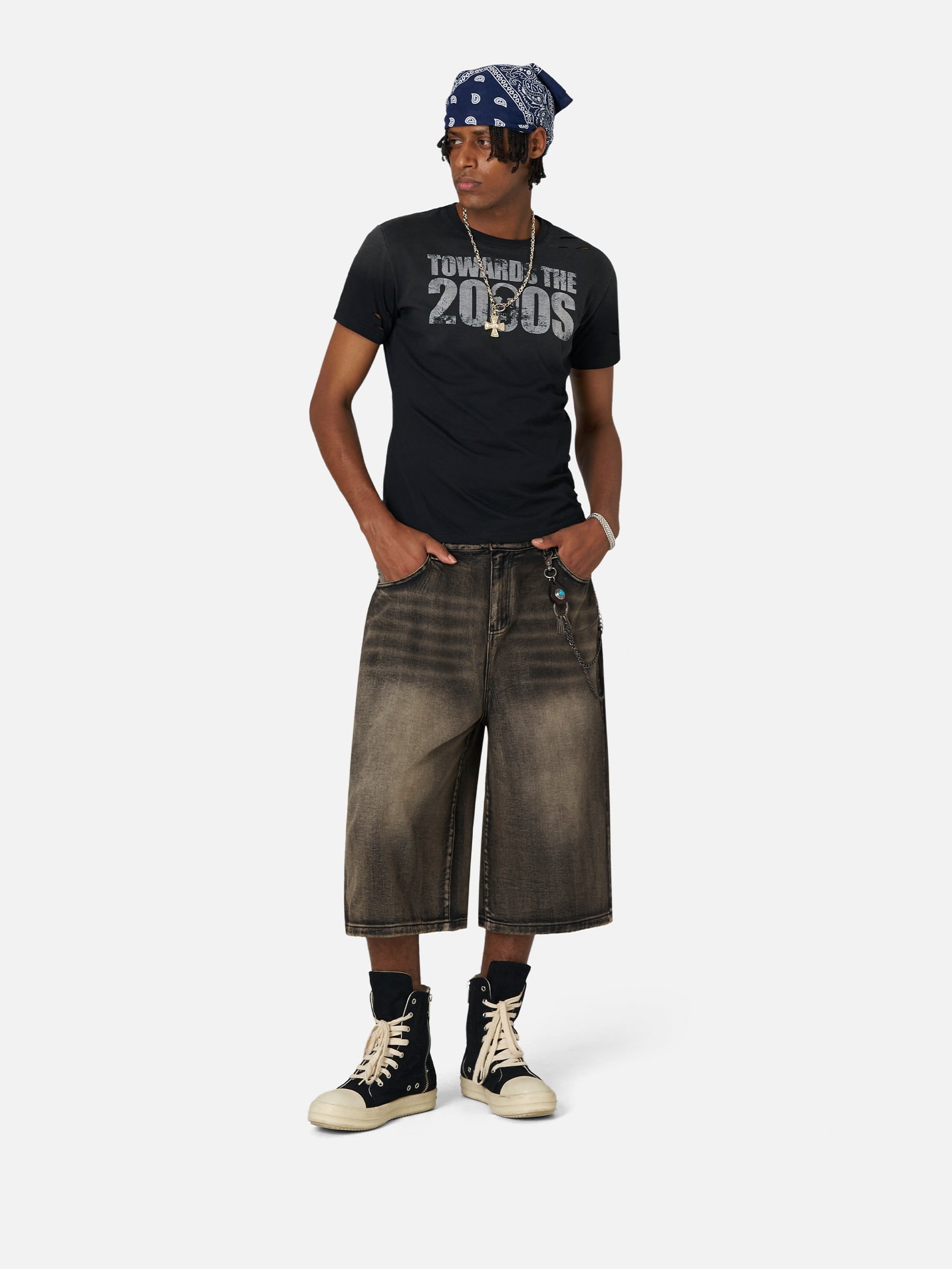 Aelfric Eden Vintage Washed Longline Jorts - Image 4