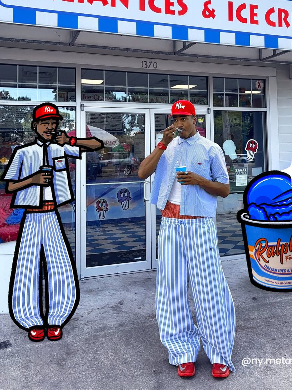 Aelfric Eden Stripe Super Baaggy Barrel Sweatpants - Image 3