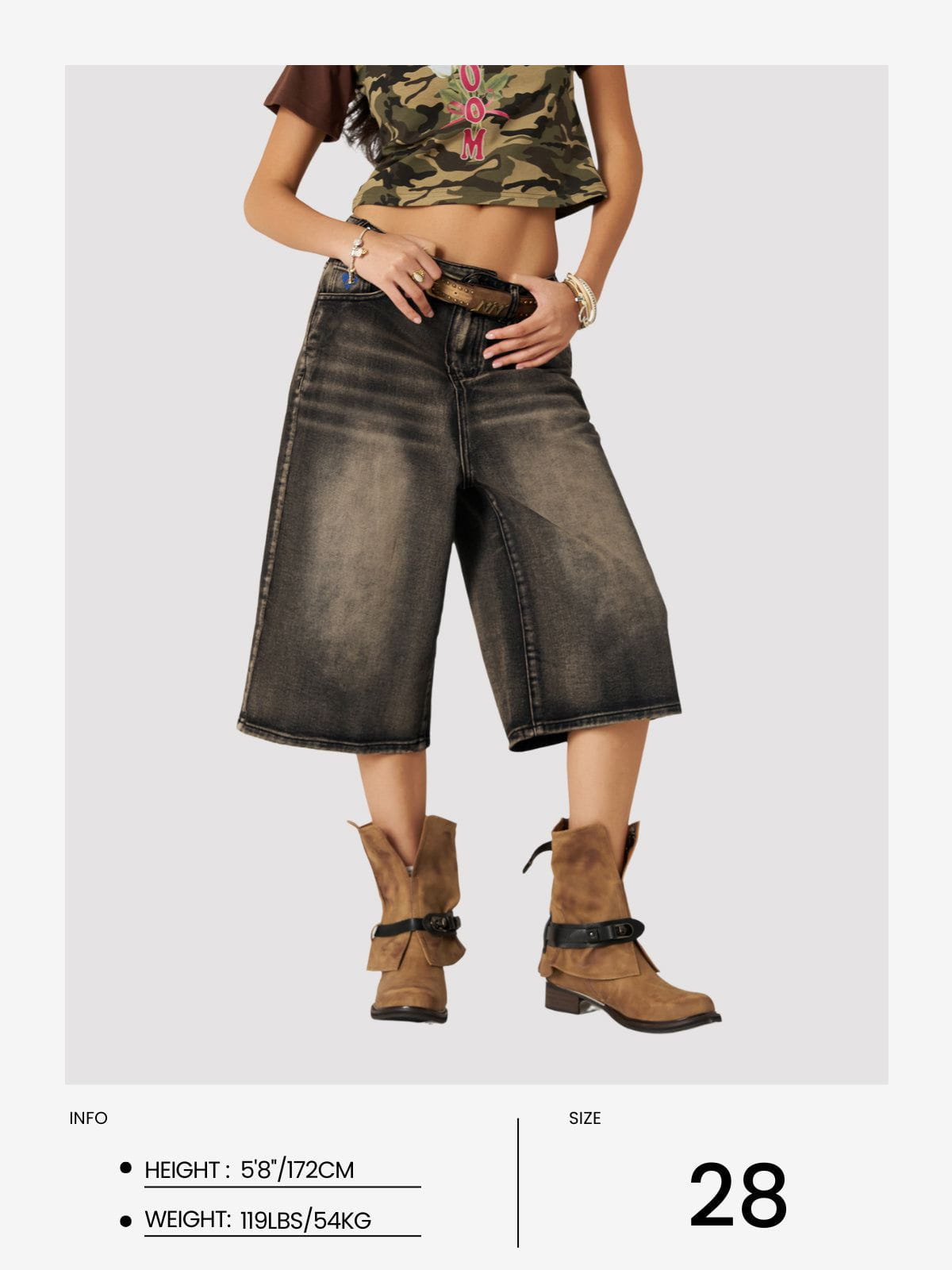 Aelfric Eden Vintage Washed Longline Jorts - Image 14