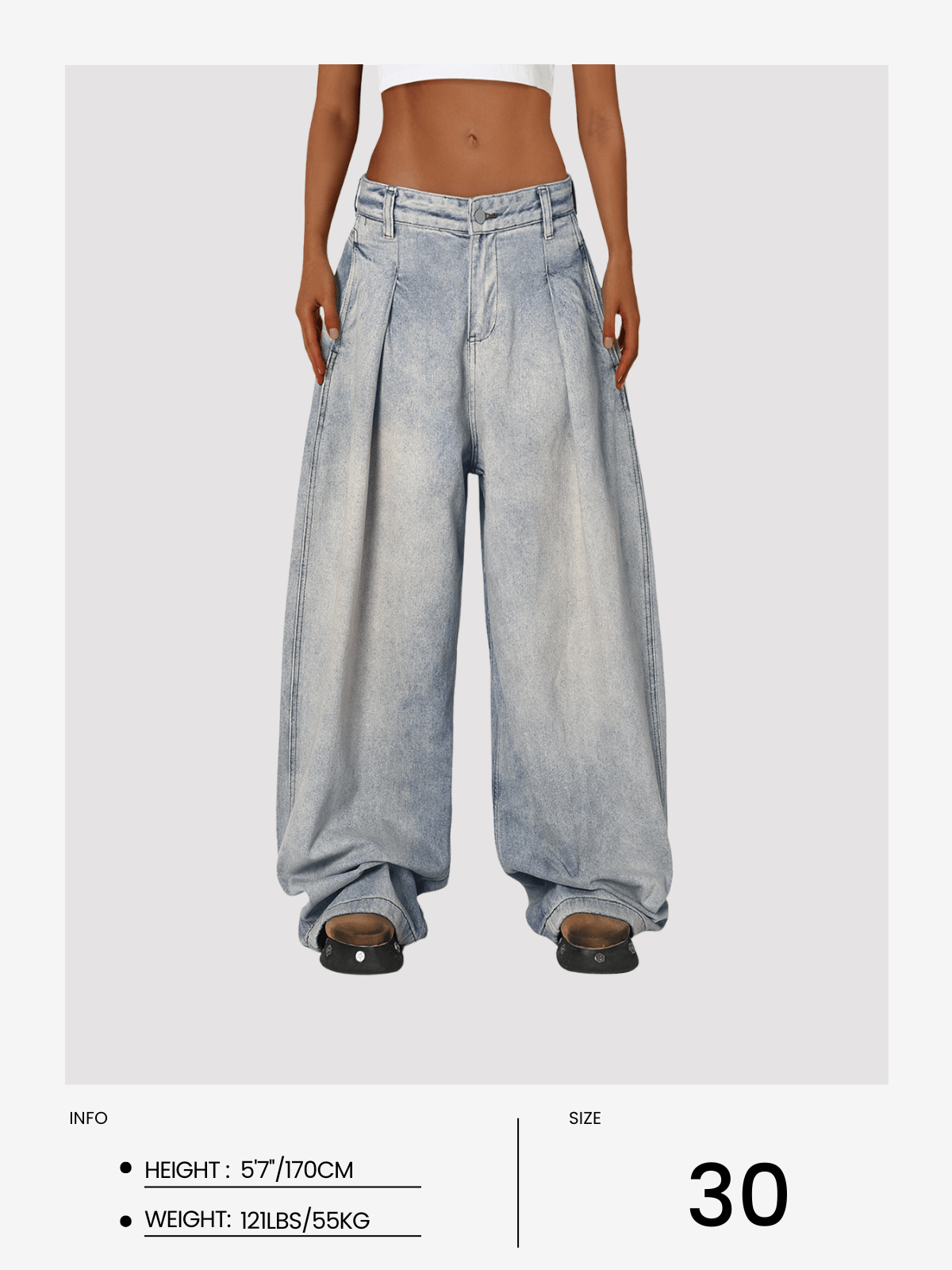 Aelfric Eden Pleated Baaggy Jeans - Image 9