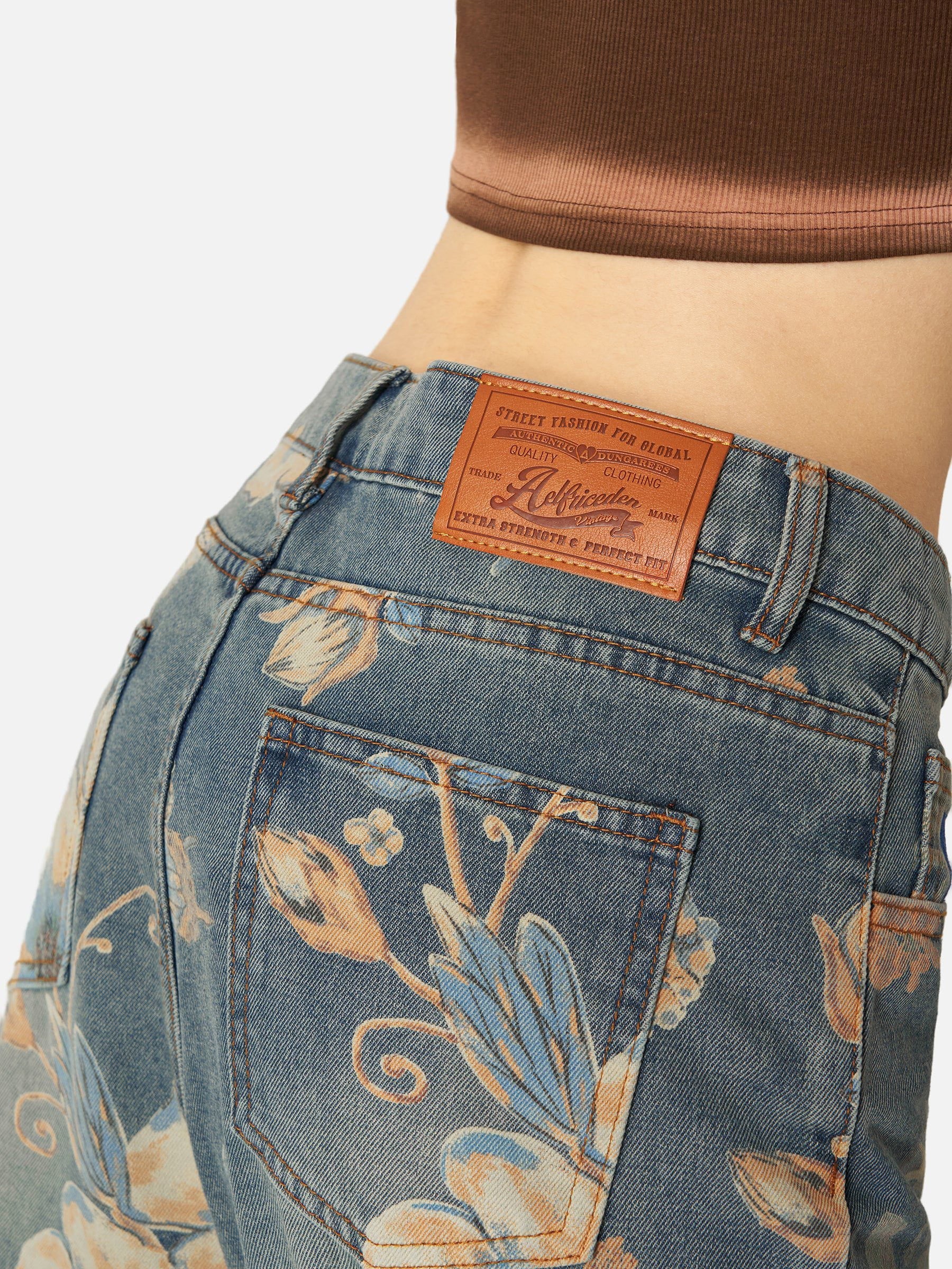 Aelfric Eden Floral Baaggy Jeans - Image 13