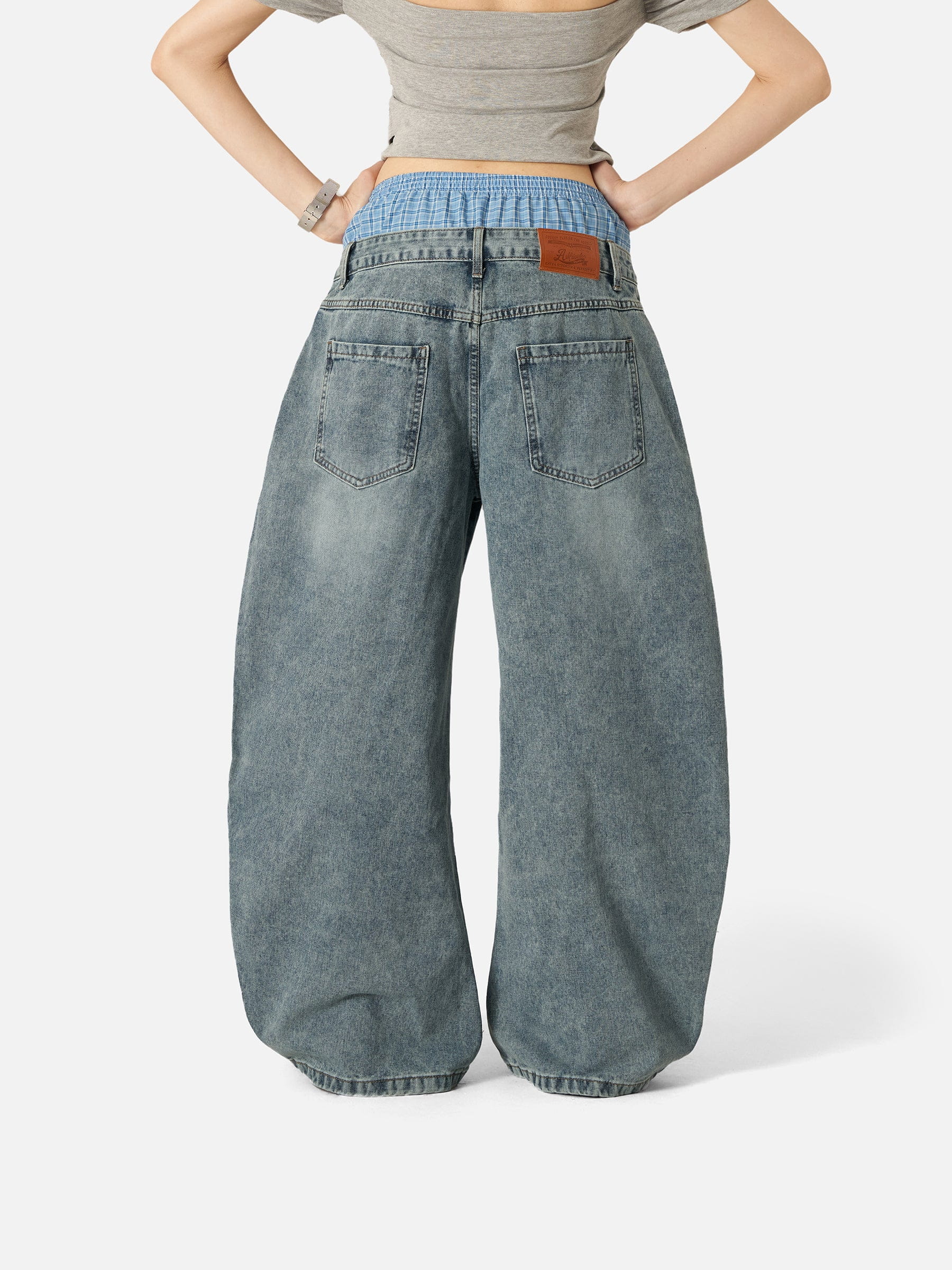 Aelfric Eden Double Waist Baaggy Jeans - Image 6