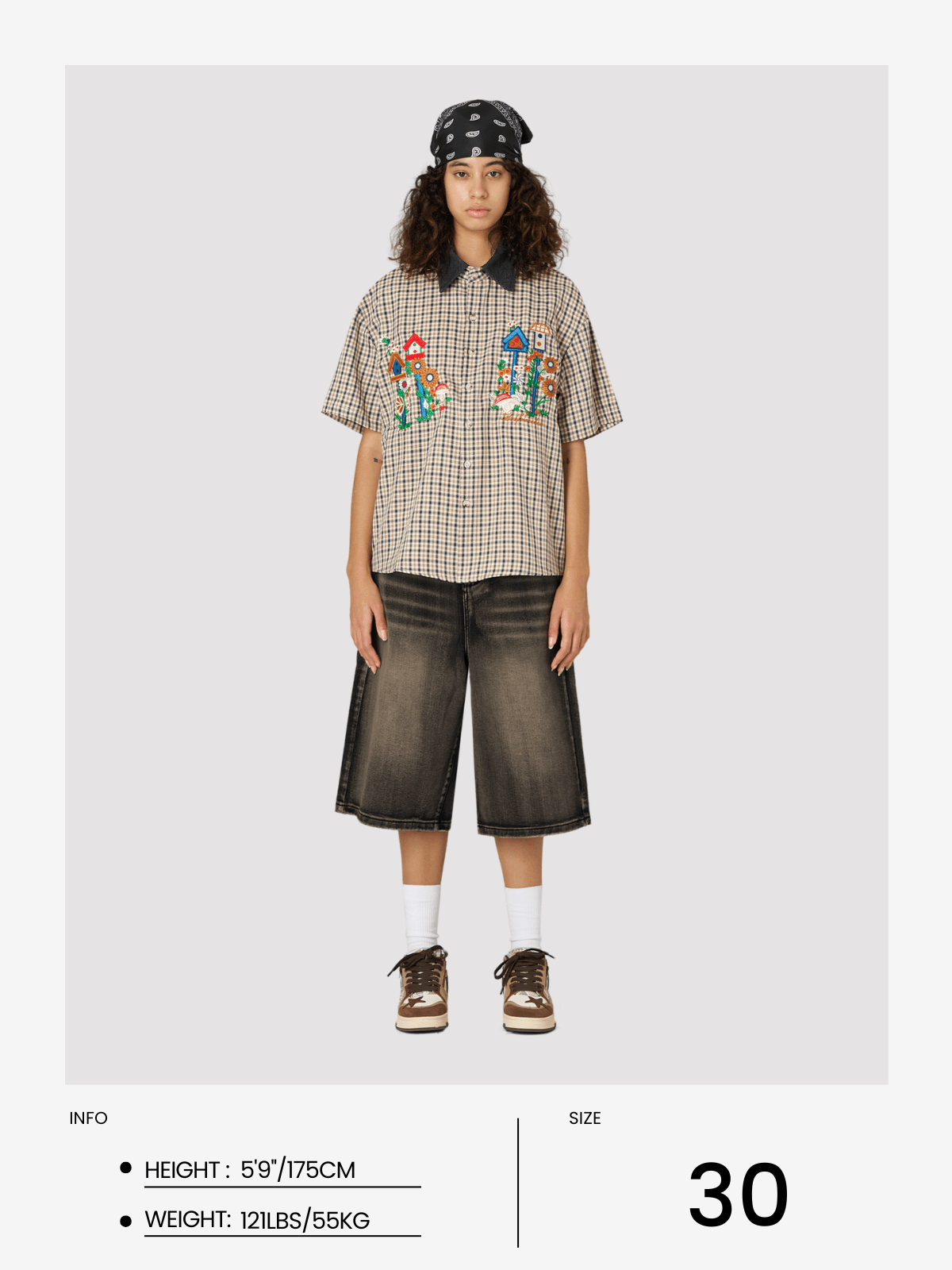 Aelfric Eden Vintage Washed Longline Jorts - Image 15