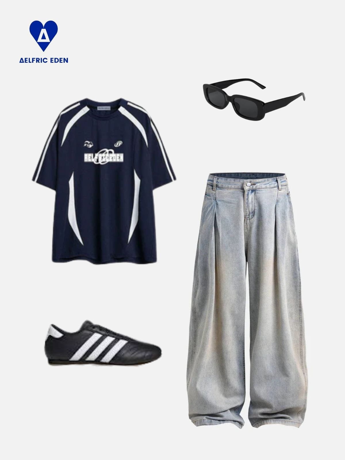 Aelfric Eden Pleated Baaggy Jeans - Image 3